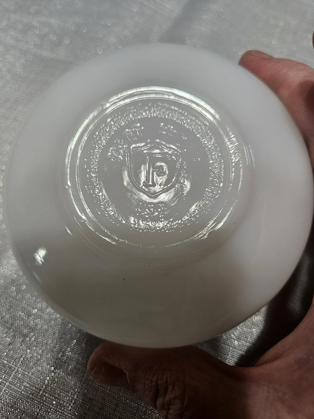Federal Glass Atomic Starburst Milk Glass Bowl